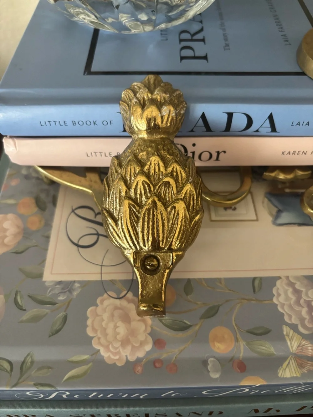 Vintage Brass Pineapple Wall Hook